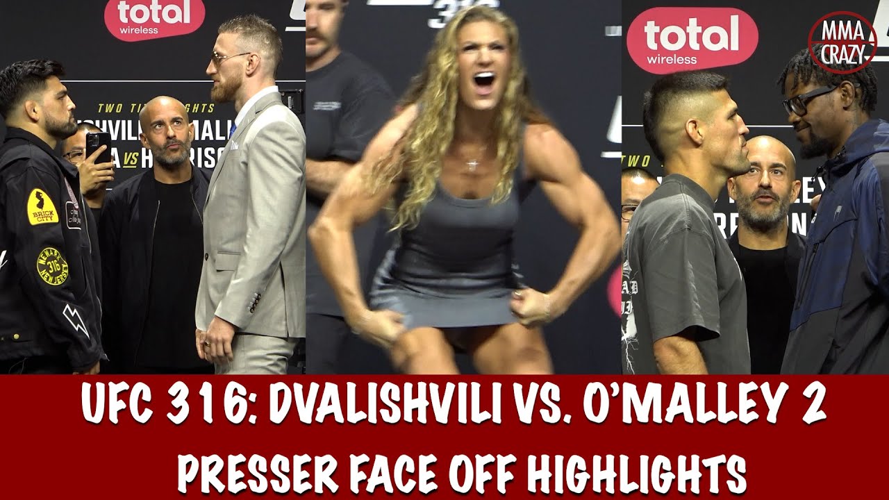 UFC 316 Pre Fight Press Conference FACE OFF Highlights