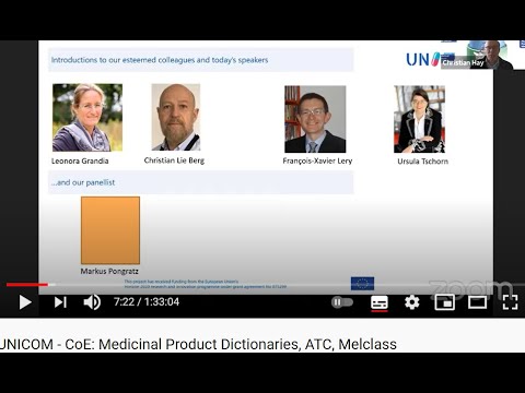 UNICOM - CoE: Medicinal Product Dictionaries, ATC, Melclass
