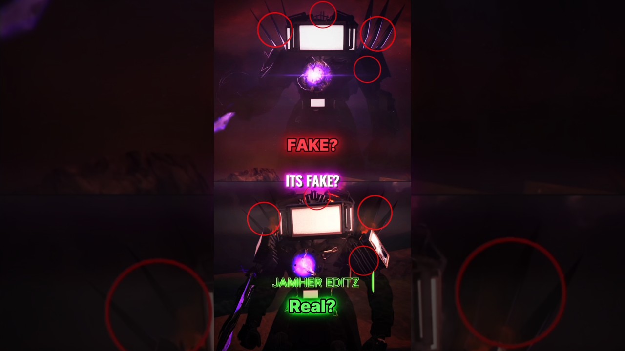 Upgraded Titan TV Man is Fake???💀 #skibiditoilet #edit