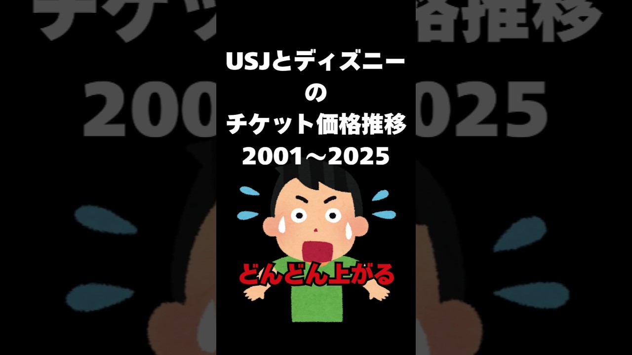 USJがチケット引き上げる？USJとディズニーのチケット価格推移 2001年～2025年