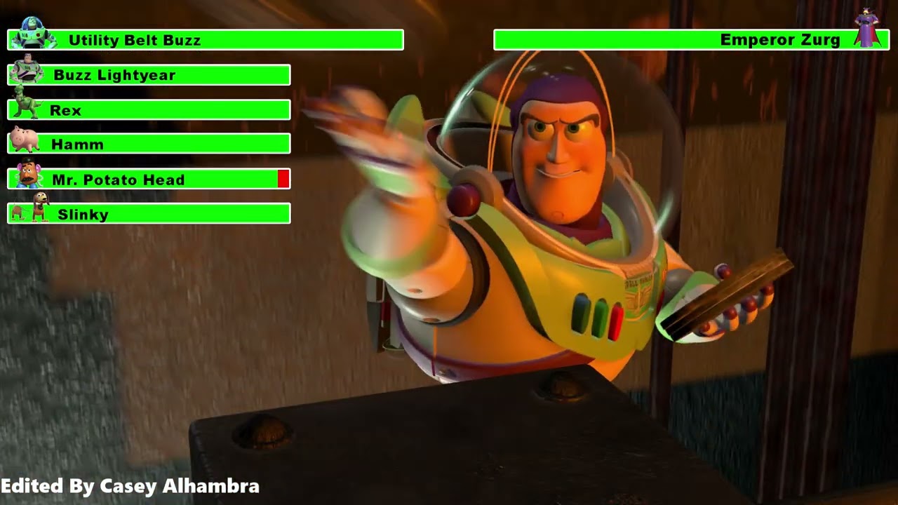 Utility Belt Buzz & the Gang vs. Emperor Zurg with healthbars