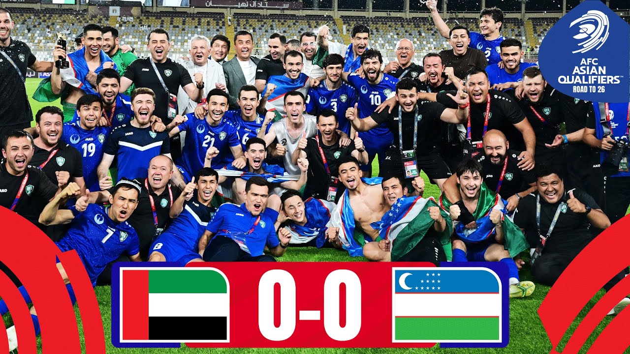 UZBEKISTAN REACH FIRST-EVER WORLD CUP! | UAE - Uzbekistan | Highlights #AsianQualifiers - Road To 26