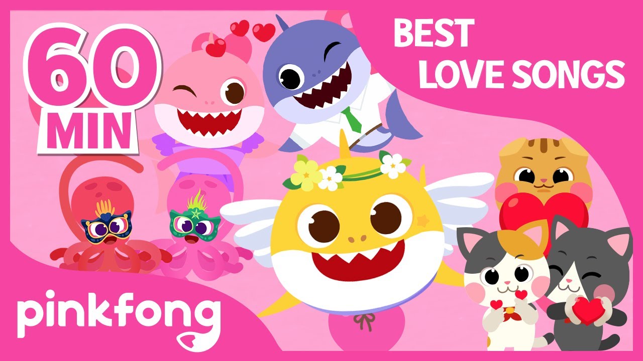 Valentine Sharks and more | +Compilation | Best Love Songs | Pinkfong Songs for Children