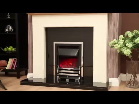 Valor Downton Slimline Dimension Chrome Electric Inset Fire - 0585080 & 9585090