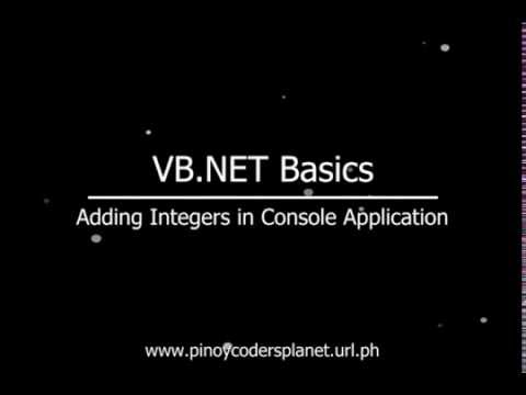 VB NET Basics:  Adding Integers in Console Application
