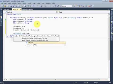VB NET Lecture5   Integer Math