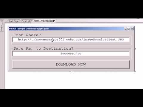 VB.NET - How to make a Windows Application that can Download a File Online - ( EASY TUTORIAL )