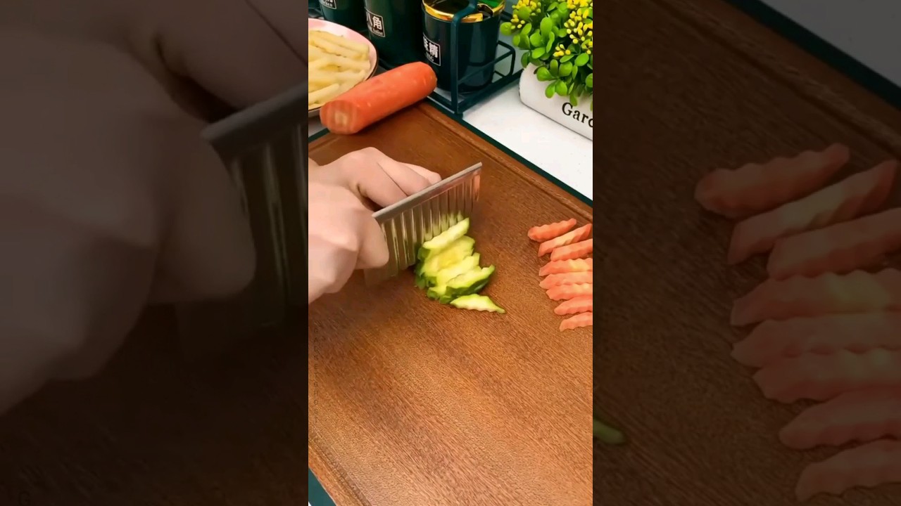 Vegetable Crinkle Cutter😱🤩🥶 #shorts
