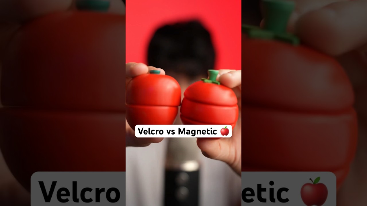 velcro vs magnetic food 🍎 #asmr