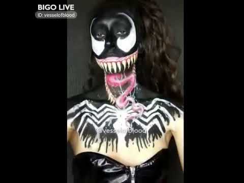 Venom face paint! Follow me on Instagram @vesselofblood #bigolivevideo