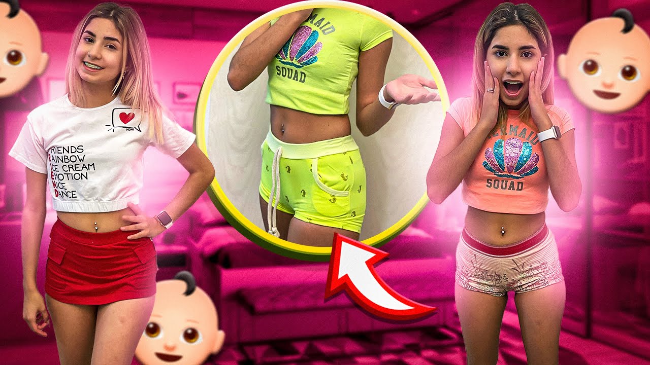 VESTINDO ROUPAS DA MINHA CUNHADA DE 6 ANOS