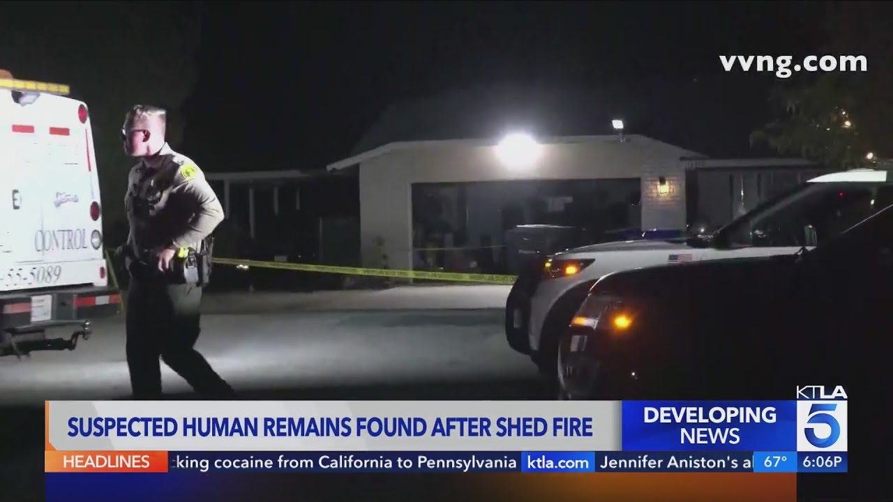 Victorville shed fire leads to discovery of suspected human bones