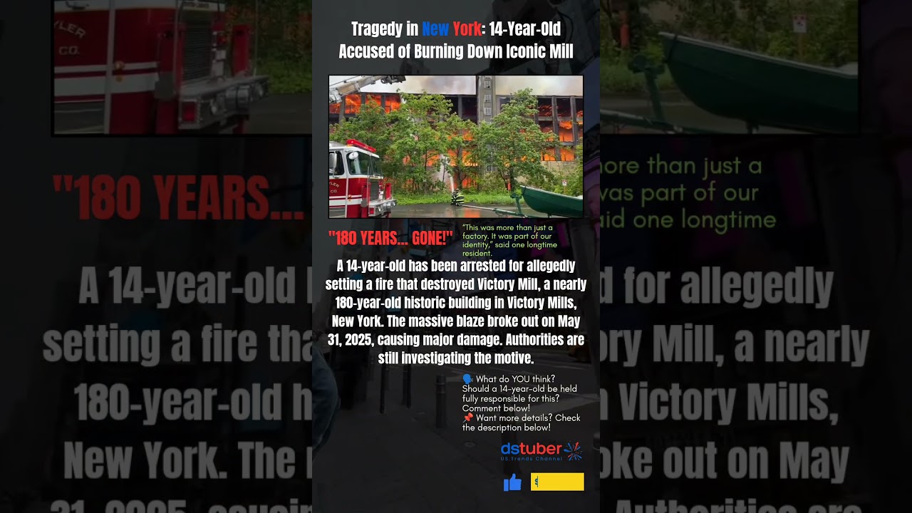 Victory Mills FIRE #TeenArson #BreakingNews #VictoryMillFire #HistoricBuilding #fyp #180YearsGone