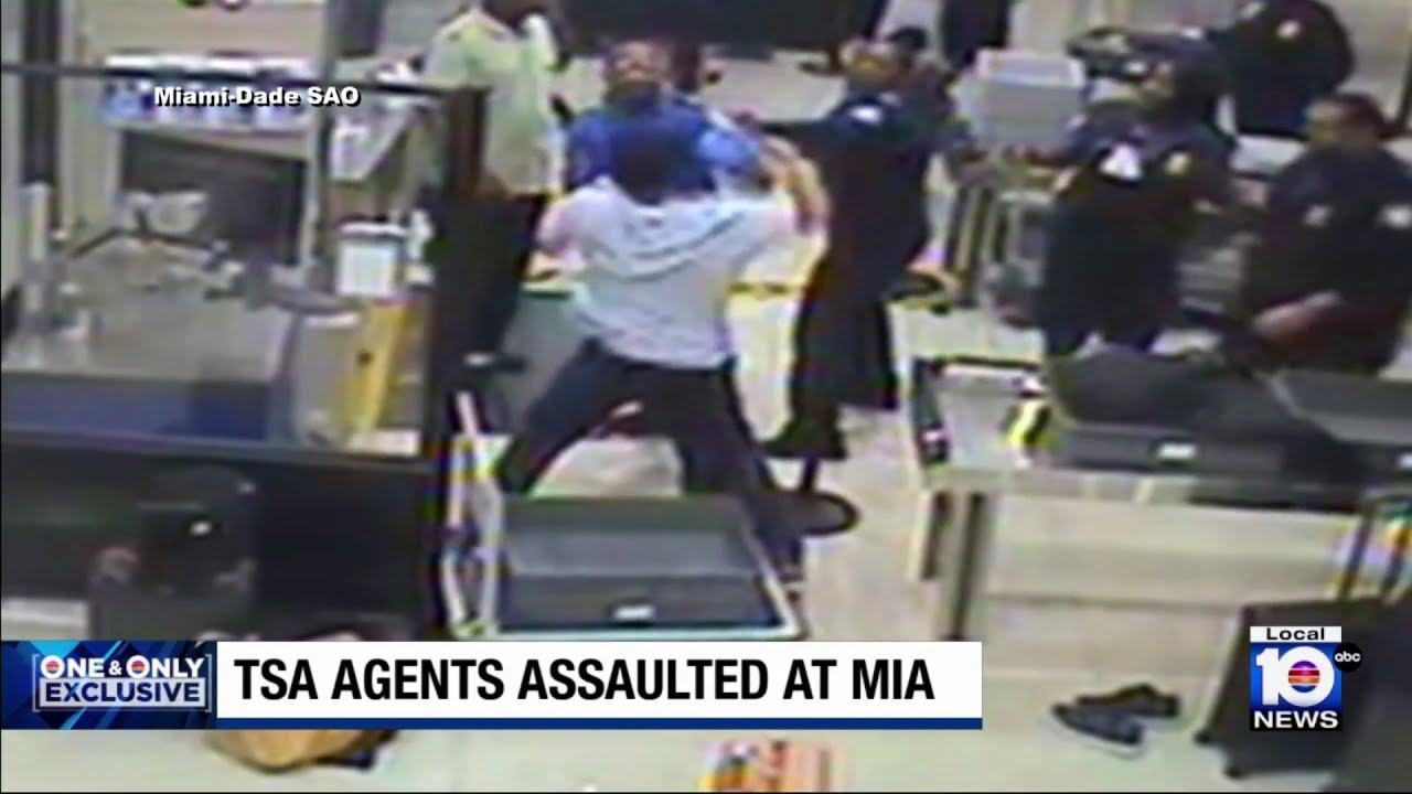 Video captures attack on TSA officers at MIA
