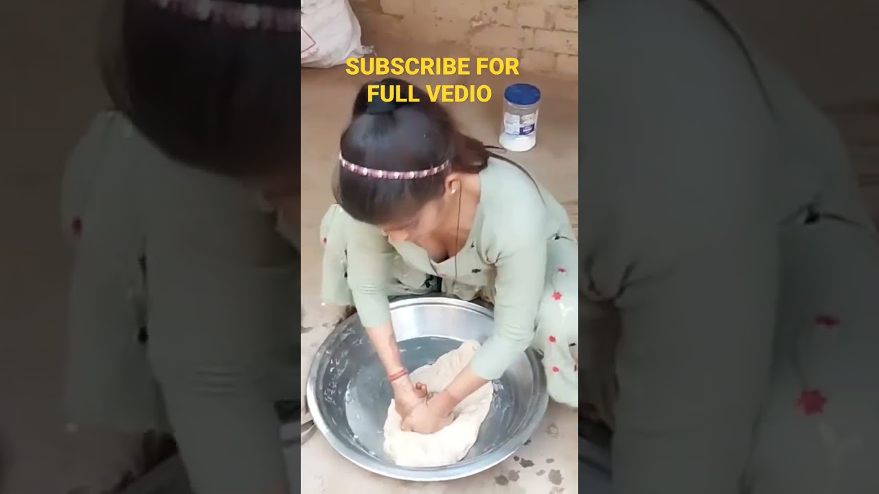 Village girl cooking