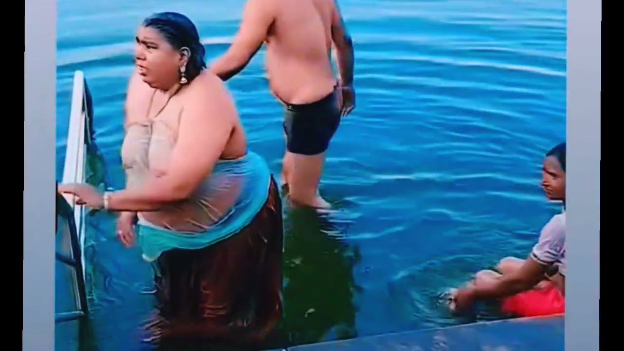 Village Girl Swimming in River🔥💦 #swimming #desigirl #villagevlog