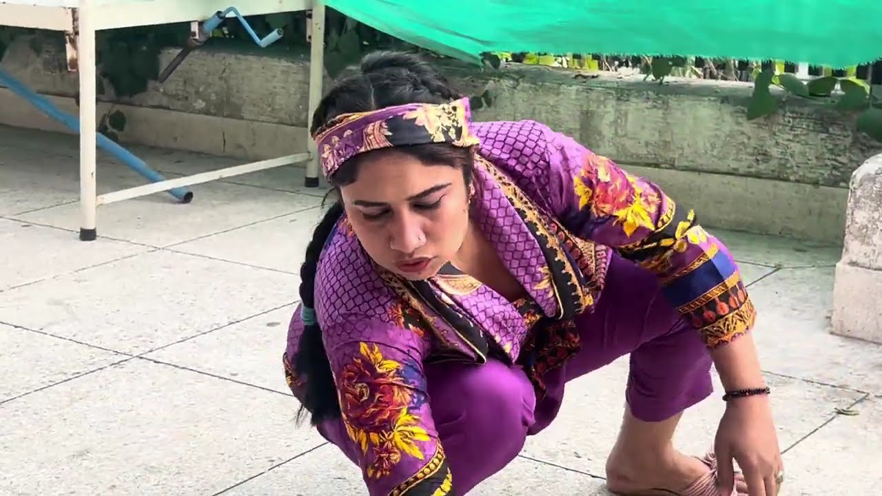 Village Woman Daily Routine Work