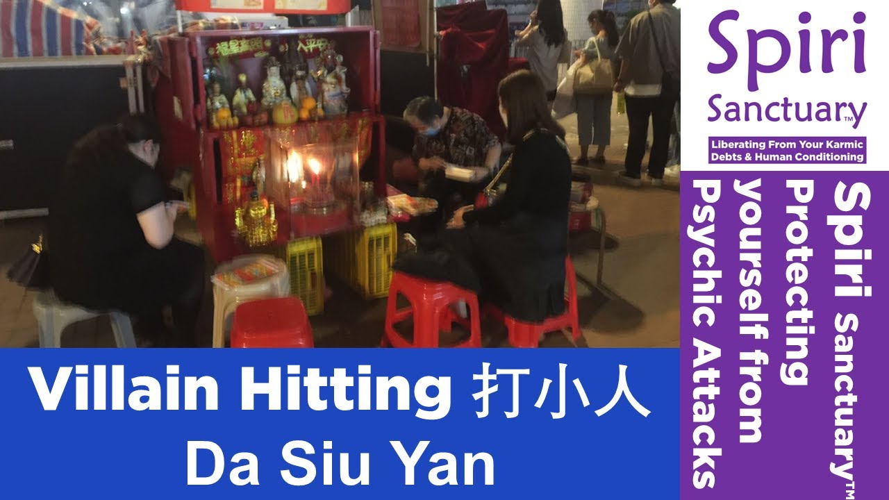 Villain hitting, Da Siu Yan 打小人 Canal Road W, Hong Kong. Don't play any Voodoo, Psychic Harm Games.