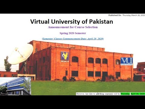 Virtual University Course Selection Guide Spring 2020|VU Course Selection Guide 2020|VU News 2020