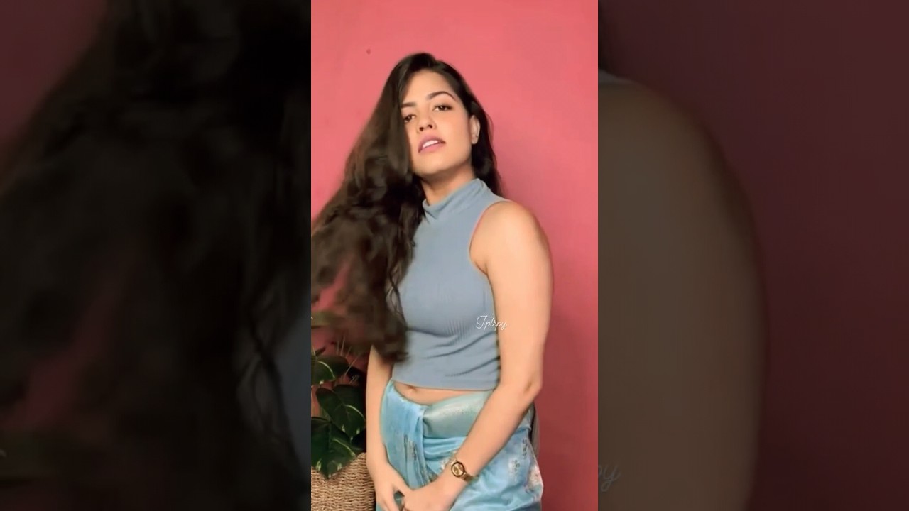 Vj anchor Anglein Hot navel show #angelina #navel #trending #shots