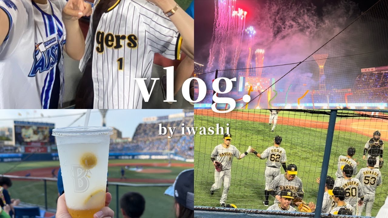 【vlog】横浜スタジアムに初めて行ってきた🐯🐹 | 野球観戦⚾️ | ビジター観戦 | 横浜観光で横浜を満喫した2日間🎡