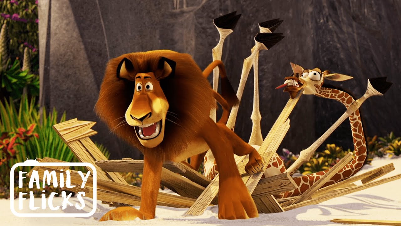 Washed Up On The Beach | Madagascar (2005) | Family Flicks