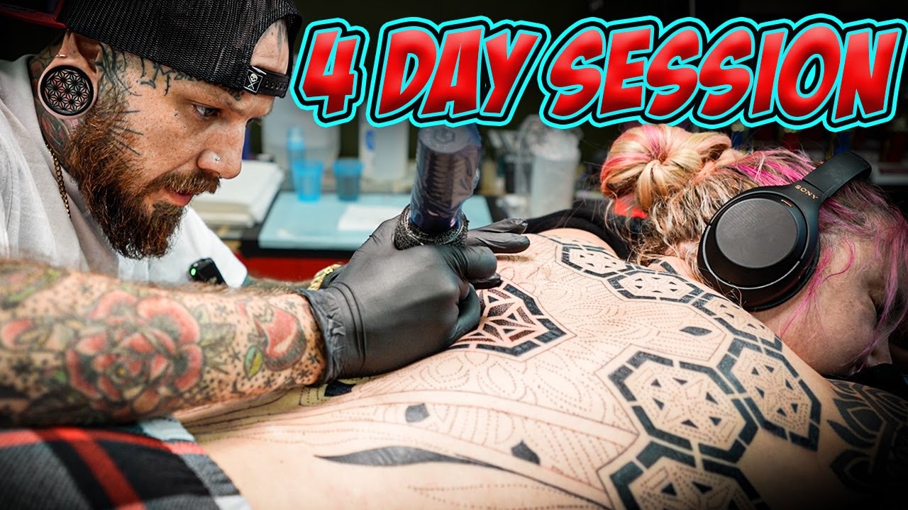 Watch Skylar Vox's Stunning 4-Day Full Back Tattoo Transformation!