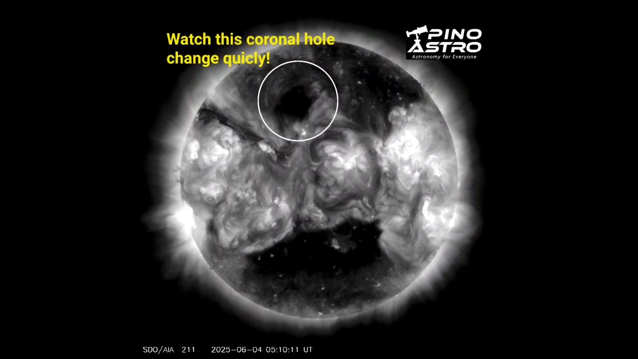Watch this Coronal Hole Morph! #PinoAstro