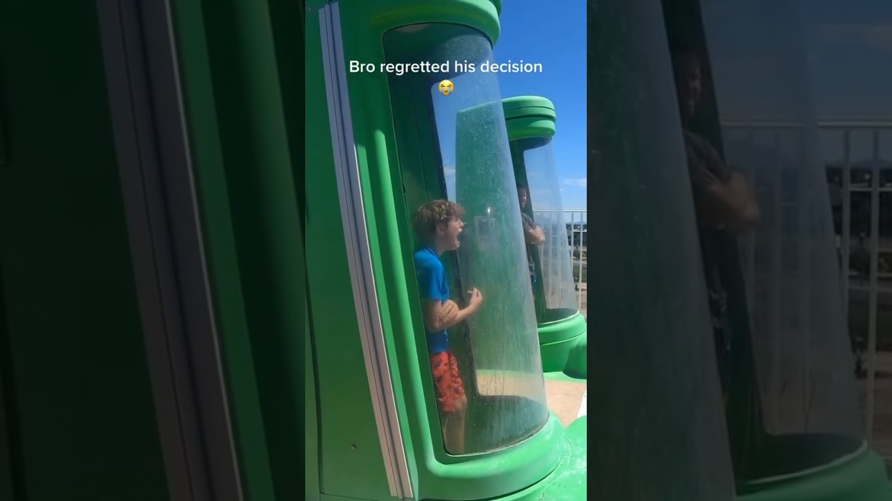 Waterpark slide fail 😂💀 #shorts