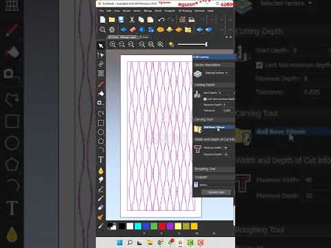 wave texture design Programing in v bit toolpath #gszone #cnc #design