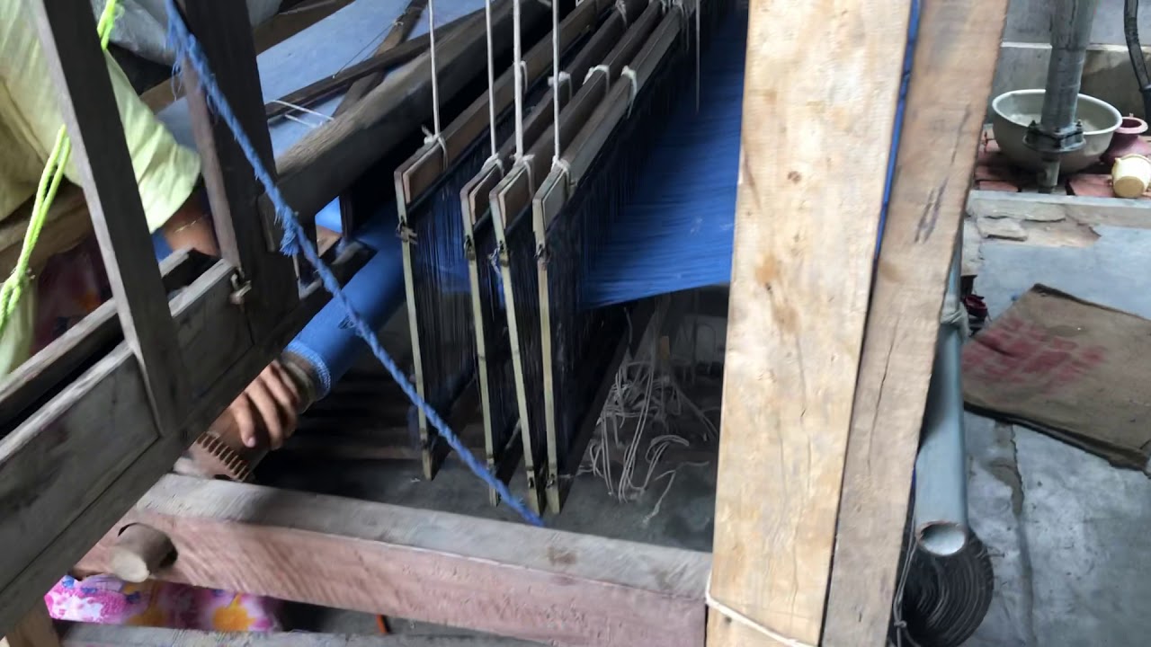 Weaving Hand Spun Hand Woven Denim Fabric