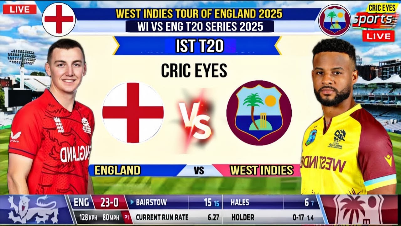 West indies vs England ist t20 Match | Scores and HINDI Commentary | Wi vs Eng ist t20