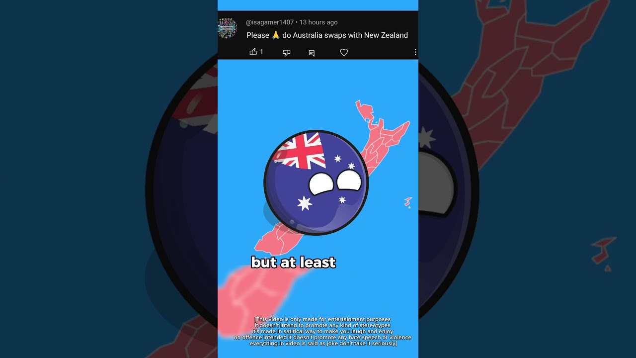 What if Australia and newzealand switch places  #countryballs #satire
