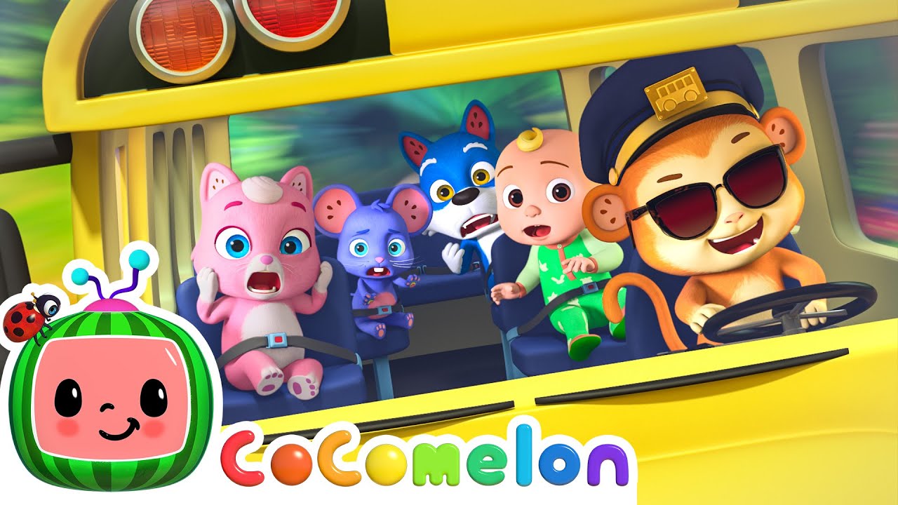 Wheels on the Monkey Bus 🚍 Animal Sounds with Friends | NEW 🐵 CoComelon Animal Time