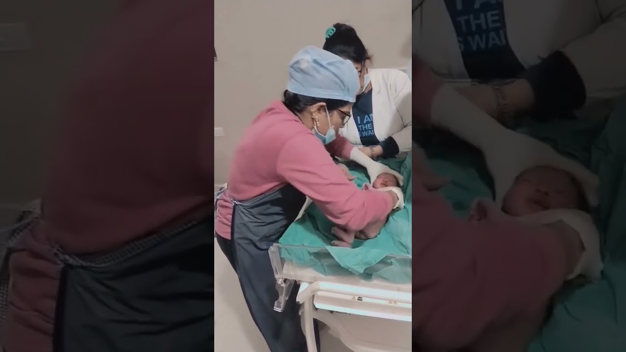 When a baby doesn't cry after birth, watch this video to see how to make him cry #babycare #baby