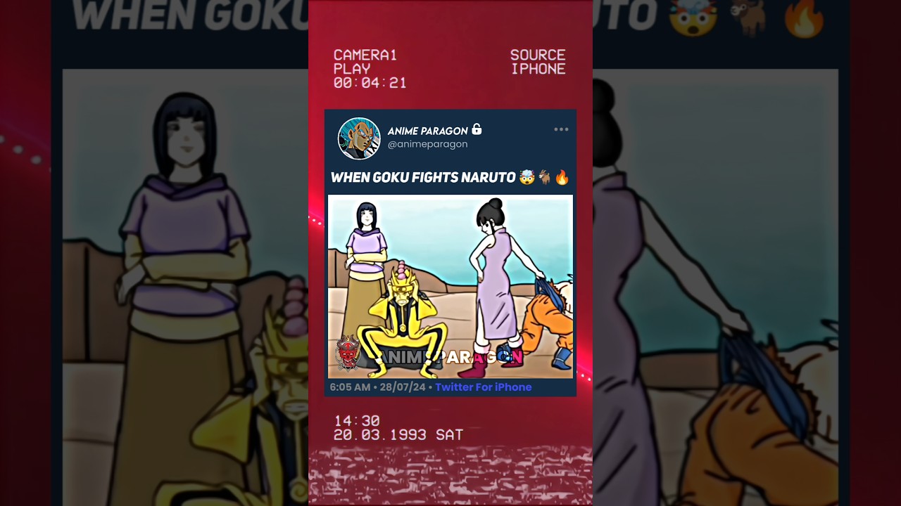 When Goku Fights Naruto 🤯🐐🔥 #dragonball #naruto #goku #anime #shorts