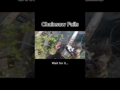 When it goes from bad to worse. Oldie but goodie. #chainsaw #arborist #fail #failarmy #trending