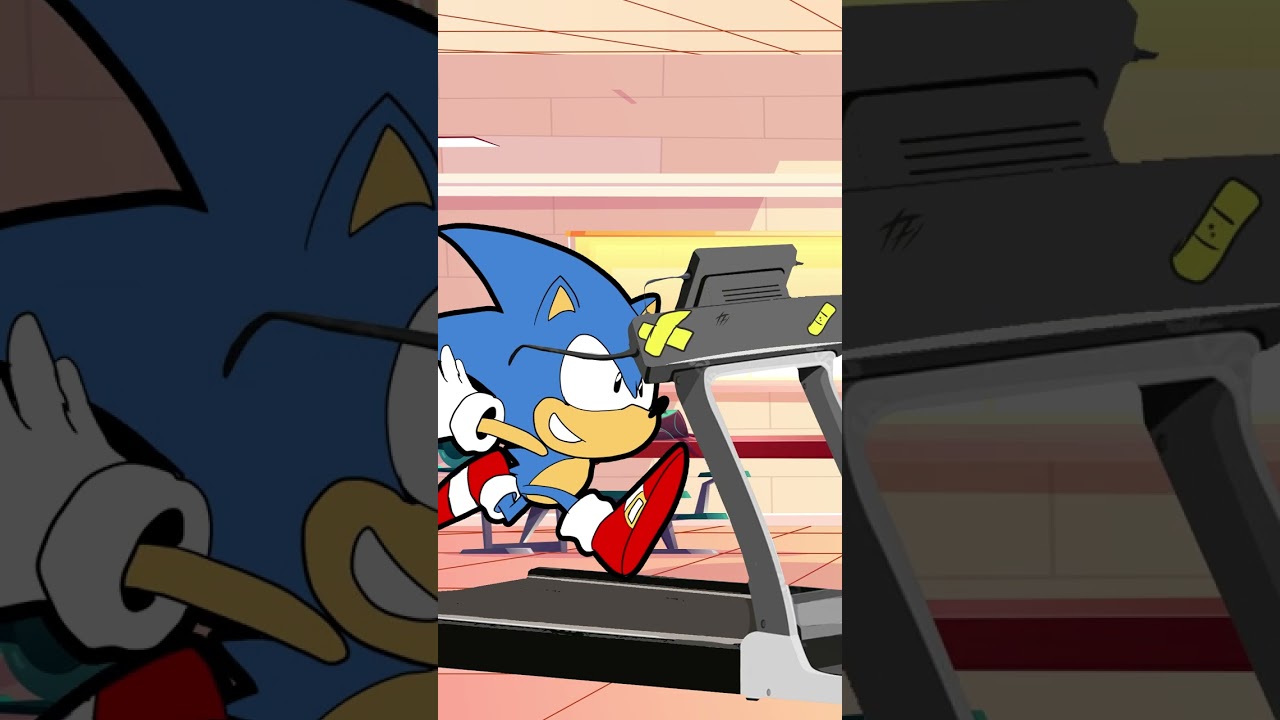 When Sonic goes to the GYM #shorts