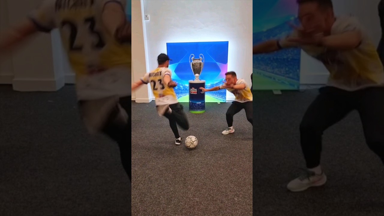 When the guard wasn't watching the Champions League trophy! 🏆😳 #football #championsleague