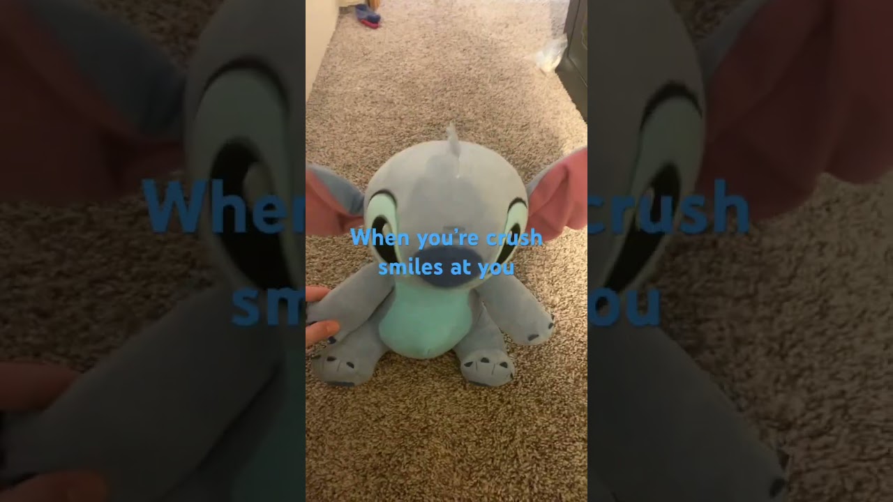 When you’re crush looks at you 😍 #shorts #stitch