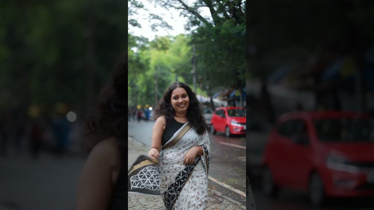 Where rain kisses the earth and saree kisses her skin 🍃  #saree #ootdguide #womensclothing #ethnic