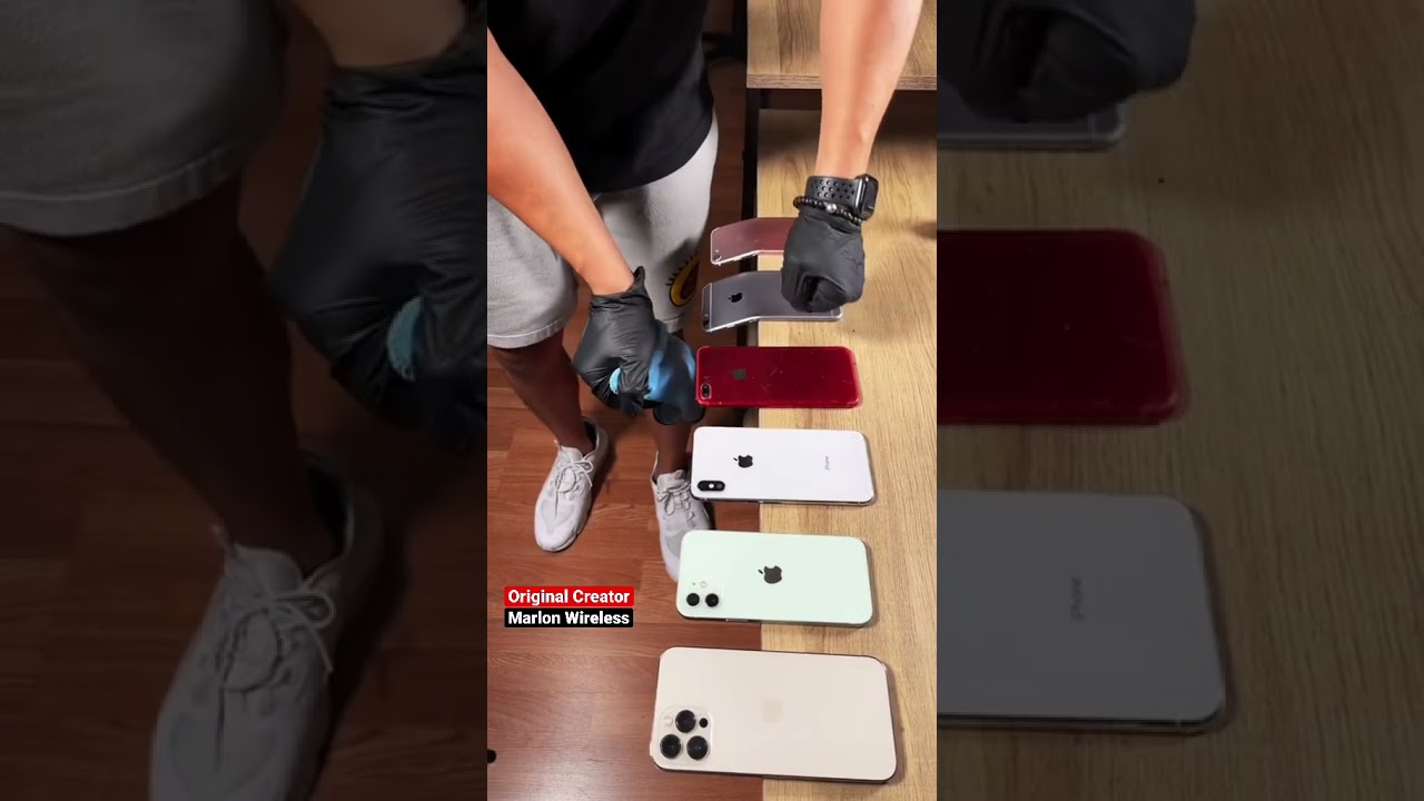 Which phone was stronger? 😳 #test #break #phones #iphone