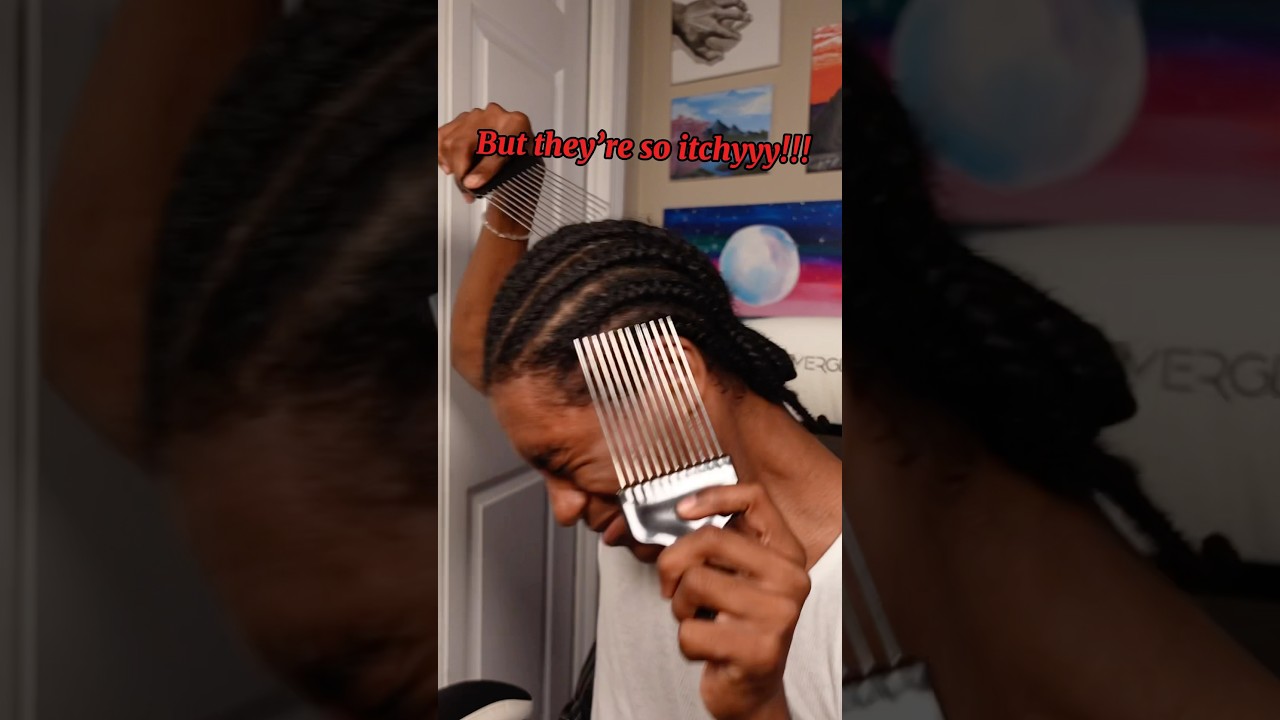 Why do braids itch so much? #afro #curls #curlyhair #hairstyles #braids #afrohairstyles #blackhair