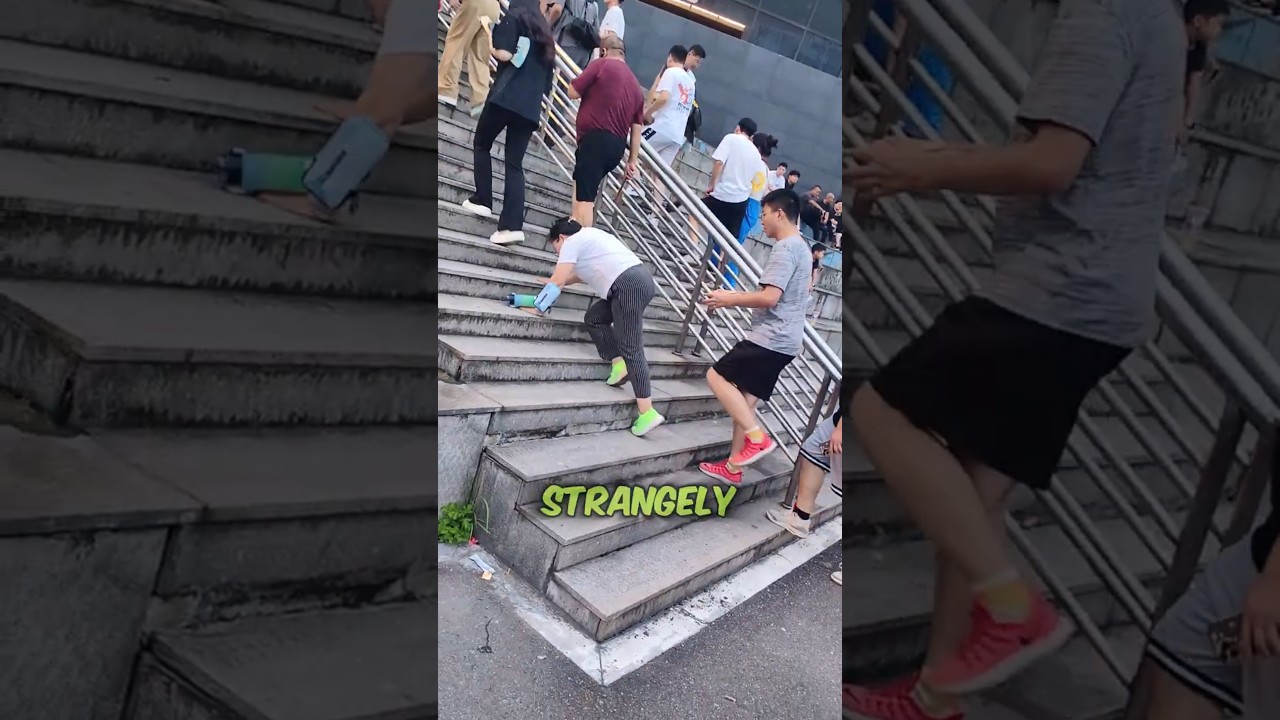 Why People Trip on Stairs 😨 #shorts