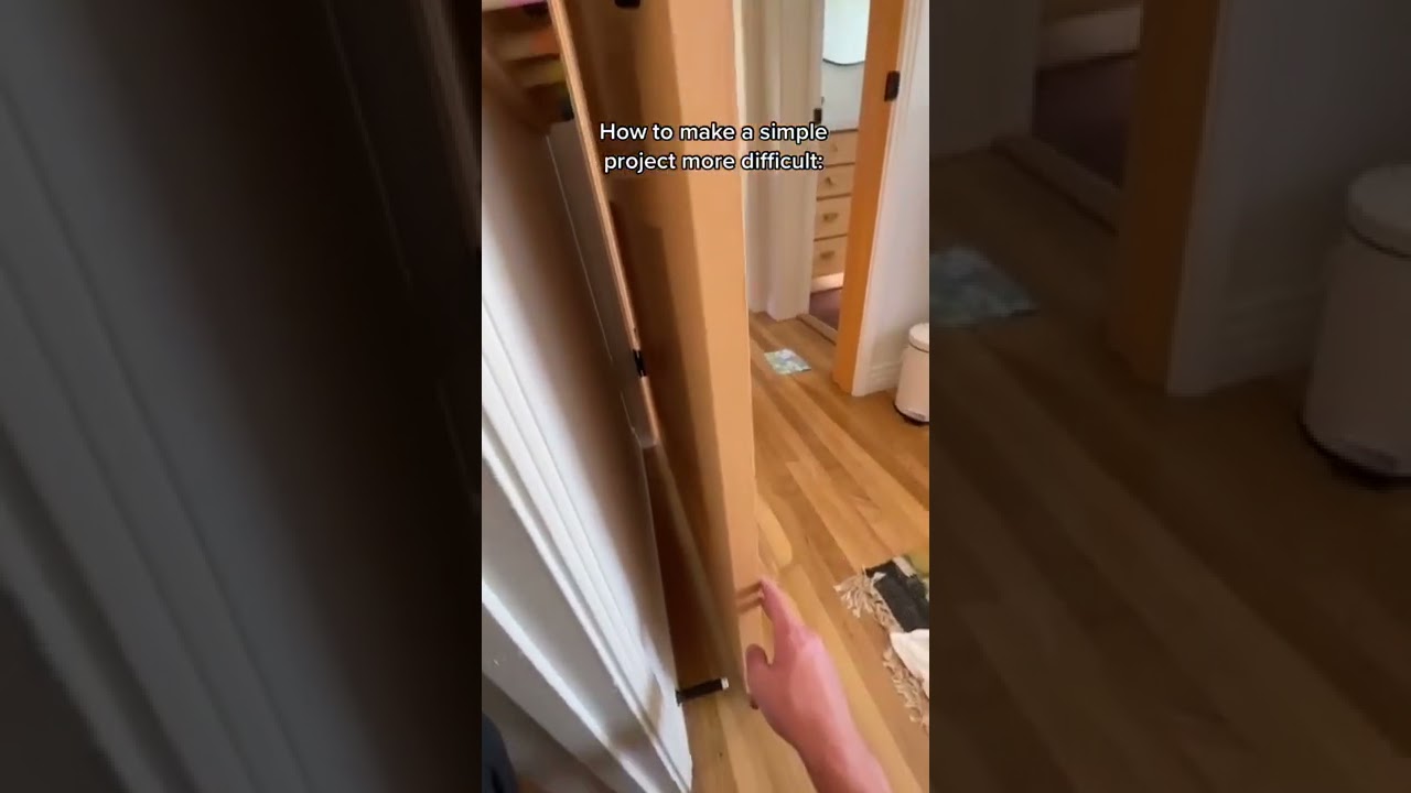 Wife put the coat rack right here  Husband OK! TikTok ninja shane