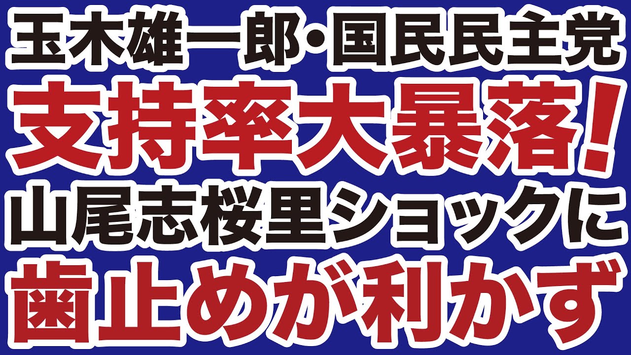 【支持率暴落】国民民主党「山尾志桜里ショック」に歯止めが利かない【デイリーWiLL】