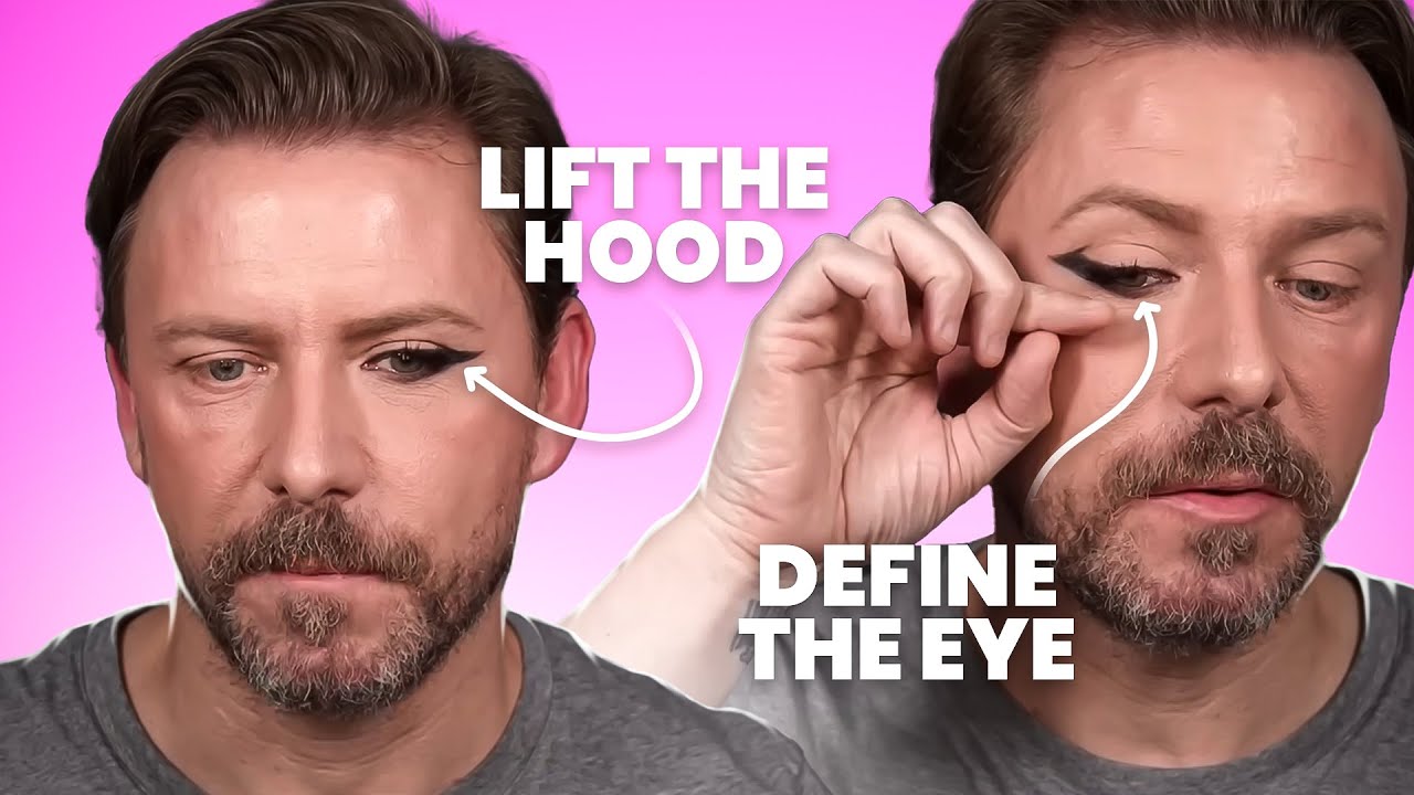 WINGED EYELINER FOR VERY HOODED EYES