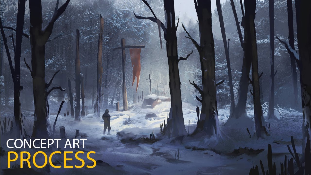 Winter Forest: Environment Concept Art Process