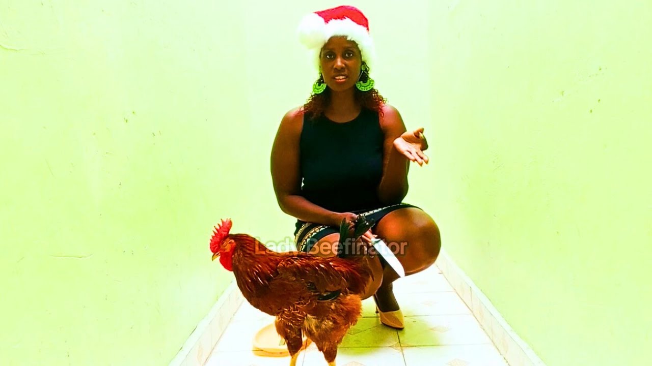 Woman Slaughter Chicken in Heels