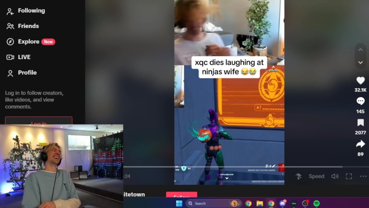 xQc Dies Laughing at Ninja's Wife